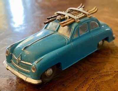 Vintage Siku Borgward 1800 with 2 Pairs Skis + 2 Pairs Sticks  - Image 1 of 4