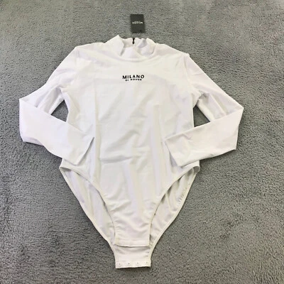 Milano Di Rouge Топ женщин очень большой Logan боди с надписью рубашка белый Snap - Изображение 1 из 4