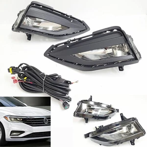 Front Bumper Driving Fog Light Fit 2019-2021 Volkswagen Jetta Bezel Wire Switch - Picture 1 of 10