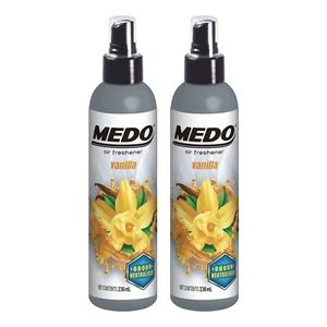 2 x Medo Pump Spray Odour Neutraliser Car Air Freshener Freshner Scent - VANILLA - Picture 1 of 1