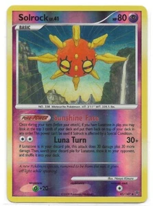 Pokémon Platinum Supreme Victors 2009 lámina inversa #45 Solrock - Imagen 1 de 1
