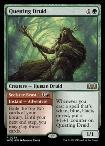MTG Questing Druid NM Wilds of Eldraine WOE Englisch Magic Gathering Karte - Bild 1 von 3