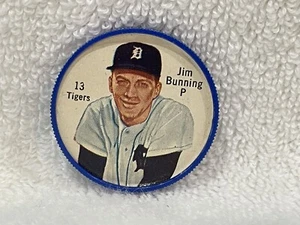 VINTAGE Jim Bunning 1962 Salada Coin, Detroit Tigers, VERY NICE!! - Picture 1 of 2