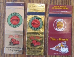 FUNDAS PARA MATCHBOOK RAILWAY COMPANY: FUNDAS DULUTH, MISSABE & IRON RANGE -C19 - Imagen 1 de 1