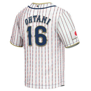 Shohei Ohtani 16 Japan Baseball 2023 Baseball Classic Jersey White Navy Stitched