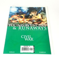Civil War Young Avengers And Runaways Comic 1 Cover A New Bord and Bag included!