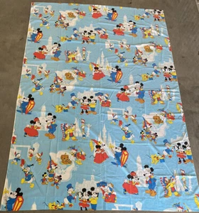 Vtg Walt Disney Productions Magic Kingdom Twin Flat Sheet- Pacific Made in USA - Picture 1 of 8