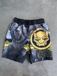 Marvel Black Panther swim trunks boys sz 4 - Picture 1 of 7