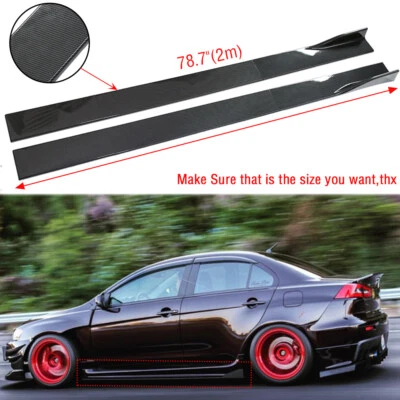 Extensión basculante divisor faldones laterales de fibra de carbono para MITSUBISHI LANCER EVO X Foto 1 de 4