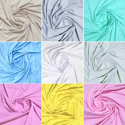 Matte Full Dull Nylon Milliskin 4-way Stretch Spandex Fabric Swimwear Dress 60"w - Image 1 of 4