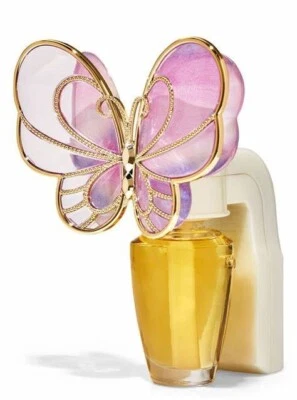 BUTTERFLY WALLFLOWER NIGHTLIGHT PLUG DIFFUSER BATH BODY WORKS PURPLE 24/7 SPRING - Image 1 of 4