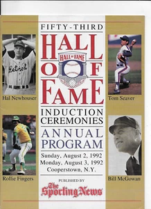 Cinquanta - terza cerimonia di introduzione Hall of Fame programma annuale 2 agosto 1992. - Foto 1 di 2