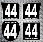 4 x Custom Kart Race Numbers & Name inc Background - MSA 2024 Compliant (BW) S1