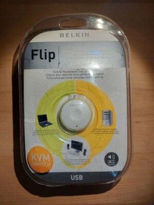 Belkin Flip Wireless USB KVM Switch F1DG102U Keyboard Video Mouse USB VGA - Image 1 of 2