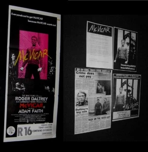 Original ROGER DALTREY McVICAR Australian Daybill & Press Sheets ADAM FAITH - Picture 1 of 3