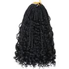 14-24"Crochet Box Braids Curly Ends Prelooped Goddess Box Braids Hair Extensions