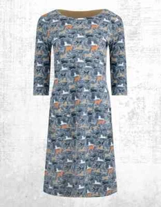 EX WEIRD FISH LADIES COTTON 3/4 SLEEVE JERSEY DRESS NEW (REF R) - Picture 1 of 13