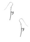 Battle Axe on Hook Earrings Sterling Silver 925 Stamped codeH4
