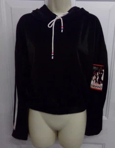 BBJ Los Angeles Cropped Black Active Beyond Womens Hoodie Size Large NEW - Picture 1 of 3