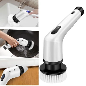 Electric Spin Scrubber Power Cleaning Brush with 3 Brush Heads Handheld Cordless - Picture 1 of 11