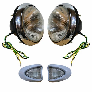 12V Bedford Series TJ J J0 J1 J2 J3 Vintage car Headlamp with Side Indicator - Foto 1 di 11