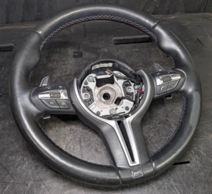 15-21 BMW F80 F82 F87 M2 M3 M4 STEERING WHEEL BLACK HEATED DCT w SHIFTERS ⚠️WORN - Picture 1 of 7