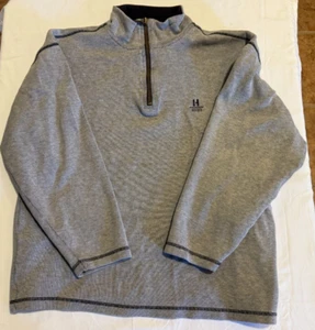 Tommy Hilfiger Sweatshirt/Pullover 1/4 Zip grau - Größe L - 100% Baumwolle - Bild 1 von 4