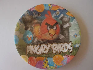 8 x ANGRY BIRDS 9" BIRTHDAY PARTY PAPER PLATES - Picture 1 of 1