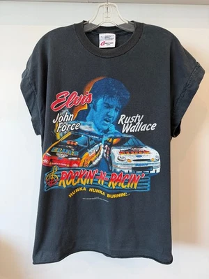 Camiseta de carreras Elvis Presley 1998 de colección Competidores View Rusty Wallace John Force Foto 1 de 4