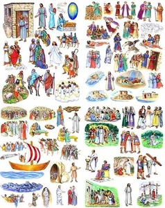 Story & Life of Jesus 13 Bible Stories Felt Figures for regular, Multicolor - Picture 1 of 8