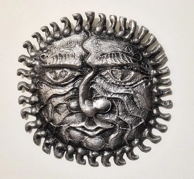 Don Drumm 1990  13.5" Aluminum Radiant Sun Signed Cast Aluminum Art Sculpture - Image 1 of 4