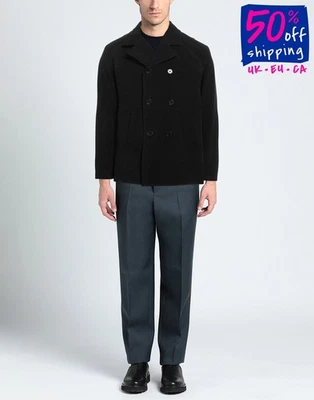 RRP€369 MARCIANO GUESS Coat IT54 US44 XXL Wool Blend Black Lined - Image 1 of 4