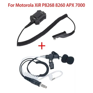 U94X PTT Air Tube Mic for Motorola APX 8000, XiR P8260, DP3600 , DP3400, DGP4150 - Afbeelding 1 van 9