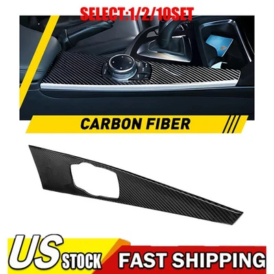 Cubierta de panel multimedia de fibra de carbono para BMW Serie 3 4 F30 F33 F36 13-19 1~10X Foto 1 de 4