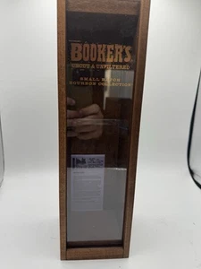 Booker’s Uncut & Unfiltered Small Baton Bourbon Wooden Presentation Display Box - Picture 1 of 5