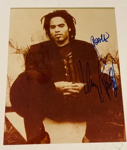 Fotografía firmada por Lenny Kravitz 8x10 autenticación Beckett - Imagen 1 de 1