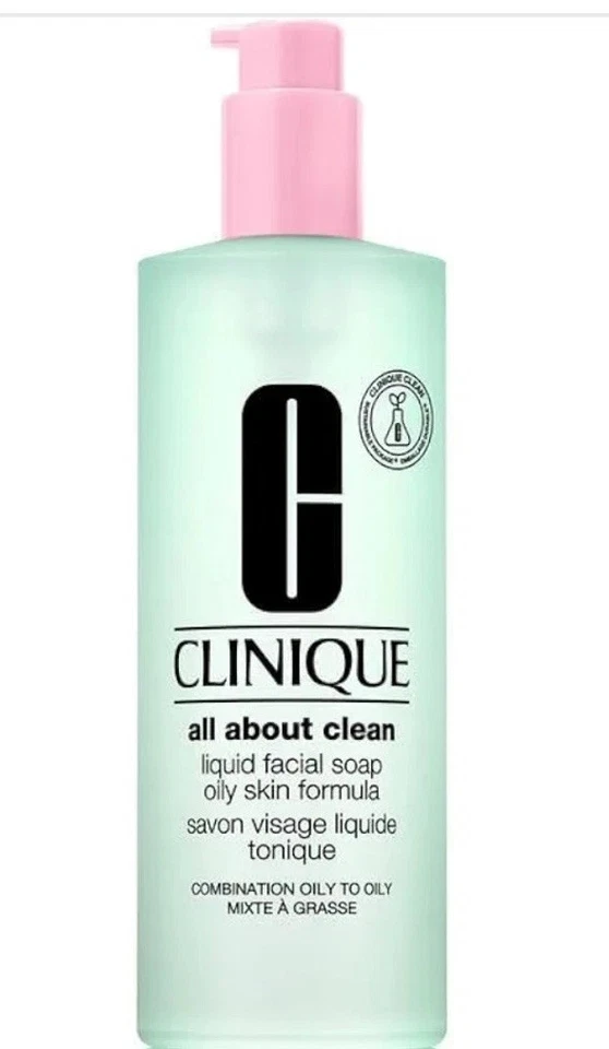 Clinique All About Clean Jabón Facial Fórmula Piel Grasa Limpiador Líquido 13.5 fl. Foto 1 de 2