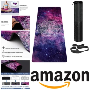 LaiEr Yoga Pilates Mat 6 mm Thick Non Slip Eco Friendly Exercise Carry Strap - Picture 1 of 12