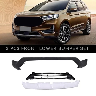 Front Lower Bumper Set 3PCS For 2019-2024 Ford Edge SE SEL Plus Titanium Foto 1 de 4