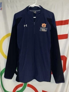 Under Armour Auburn Tigers 1/4 Zip Pullover Large March Madness Basketball - Picture 1 of 5