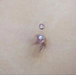ALL LENGTH: CLEAR BALLS 14g Belly Barbell Surgical Steel - Picture 1 of 11