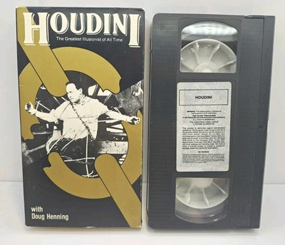 Houdini The Greatest Illusionist of all Time VHS Tape w/Sleeve Doug Henning - Image 1 of 2