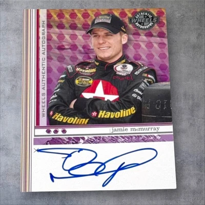 Jamie McMurray VINTAGE NASCAR PACK PULLED signed card 2004 WHEELS AUT AUTOGRAPHS - Image 1 of 2
