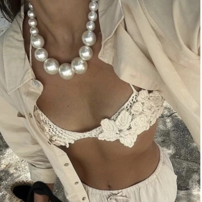 ZARA MAXI 人造珍珠项链 全新带标签 — 第 1/4 张图片