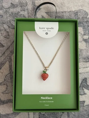NUEVO Collar Tenis Fresa Dije - Kate Spade New York x Target Foto 1 de 4