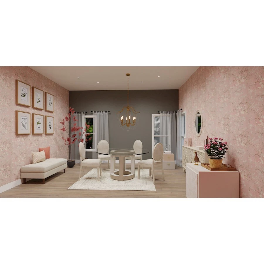 Lámpara de araña Quoizel Sunday 6 luces, latón envejecido - SDY5028AB Foto 1 de 1