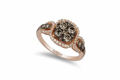 LeVian 14K Rose Gold G-H SI1 Chocolate Diamond 1.06 cts Ring Size 7 - Image 1 of 4