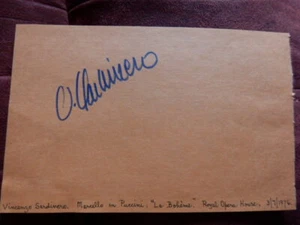 VINCENZO SARDINERO / DEREK BLACKWELL - OPERA SINGERS - AUTOGRAPHS. - Picture 1 of 2