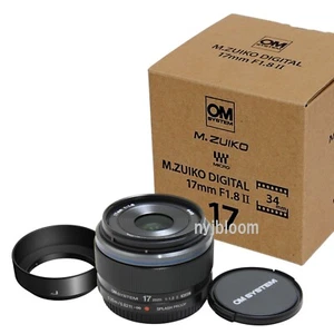 New OM SYSTEM M.Zuiko Digital 17mm F1.8 II Lens - Black - Micro FourThirds Mount - Picture 1 of 5
