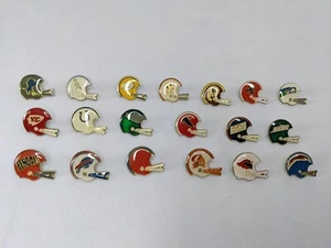 Vintage 1980s NFL Team Football Helmet Hat Lapel Pin Old Logos Metal YOU PICK - Picture 1 of 29